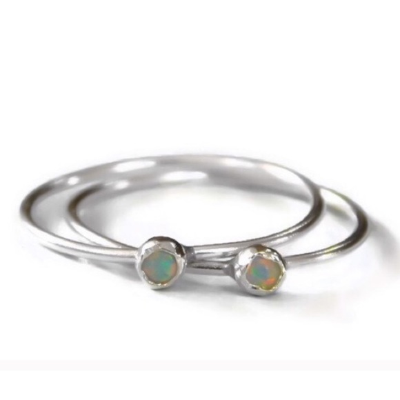 Set of 925 Opal Rings 🎉HP🎉 - Picture 4 of 6